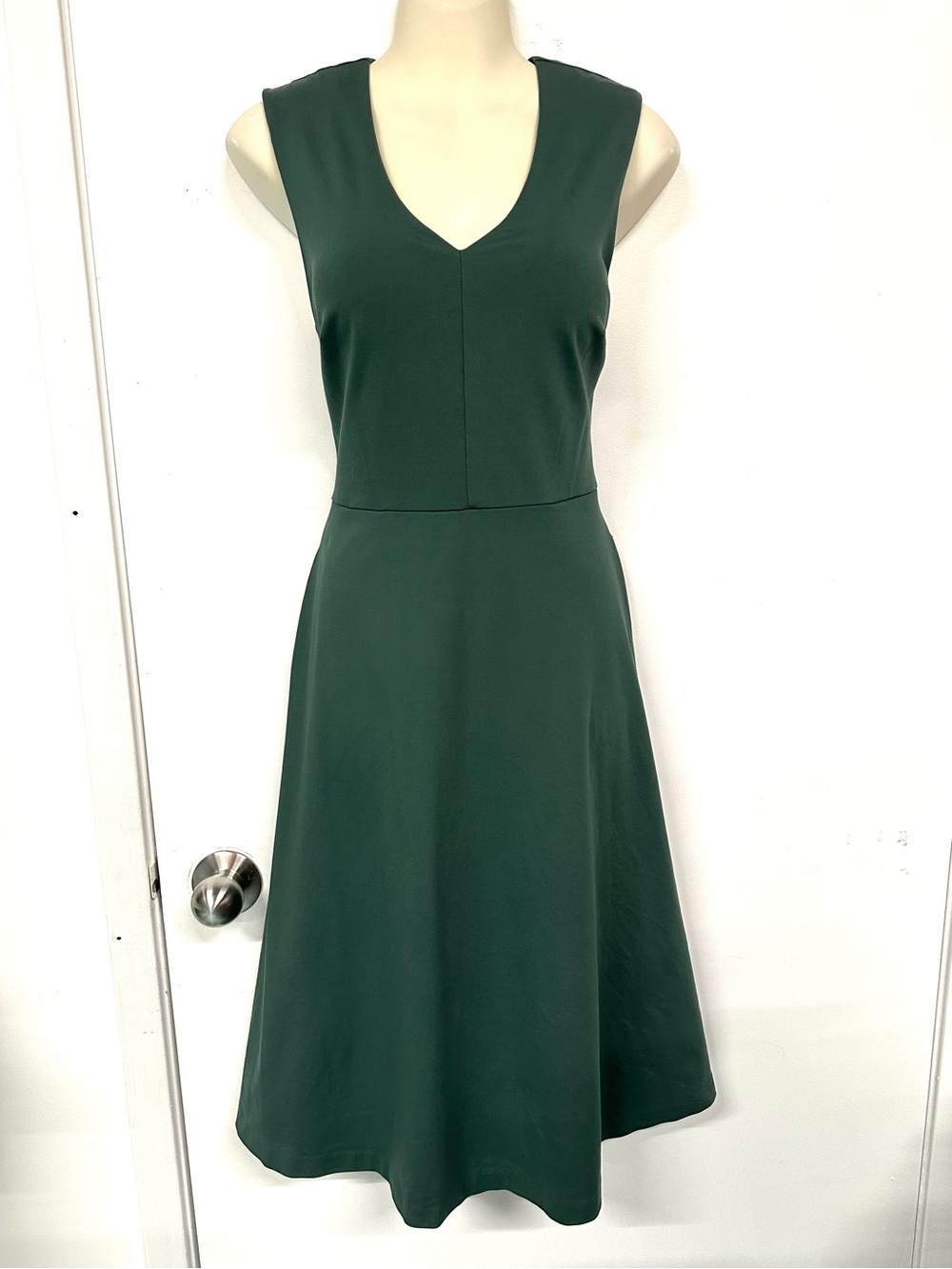 RW&Co Spruce Green Fit Flare Jersey Dress Medium Office Career Everyday